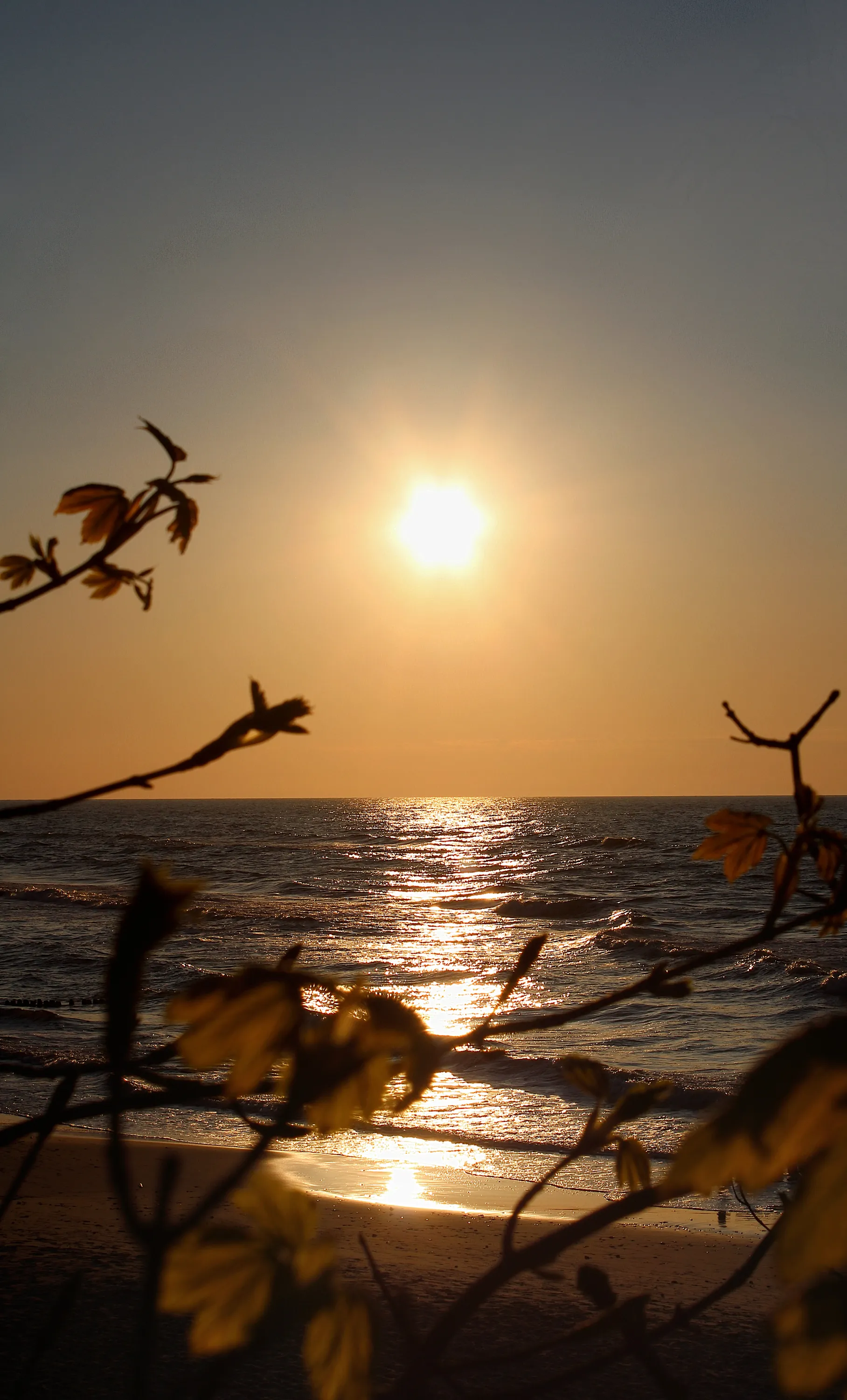 Zachód słońca nad morzem